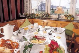 Ontbijt bij Hotel Landgasthof Schwanen in Duitsland