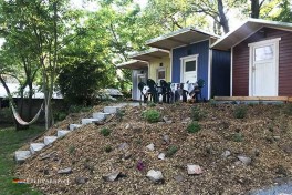 Blokhutten in het bos in Duitsland